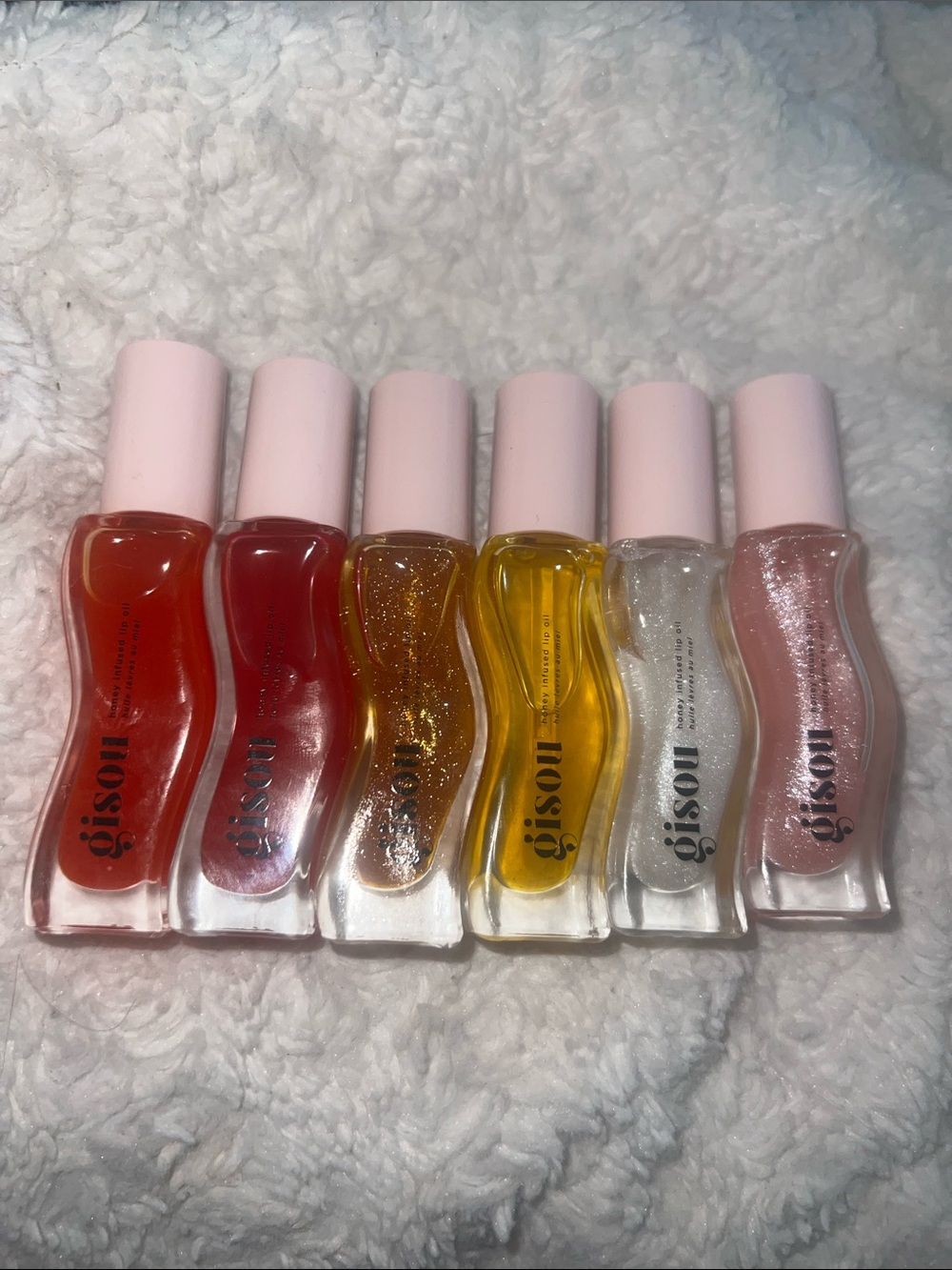 Glossy Lip Oils Set- Red, Pink, Gold, Yellow, Clear, Rose *limited edition